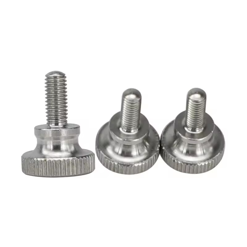 303 Stainless Steel Thumb Screw, Knurled Head, Meets DIN 464, 12mm...