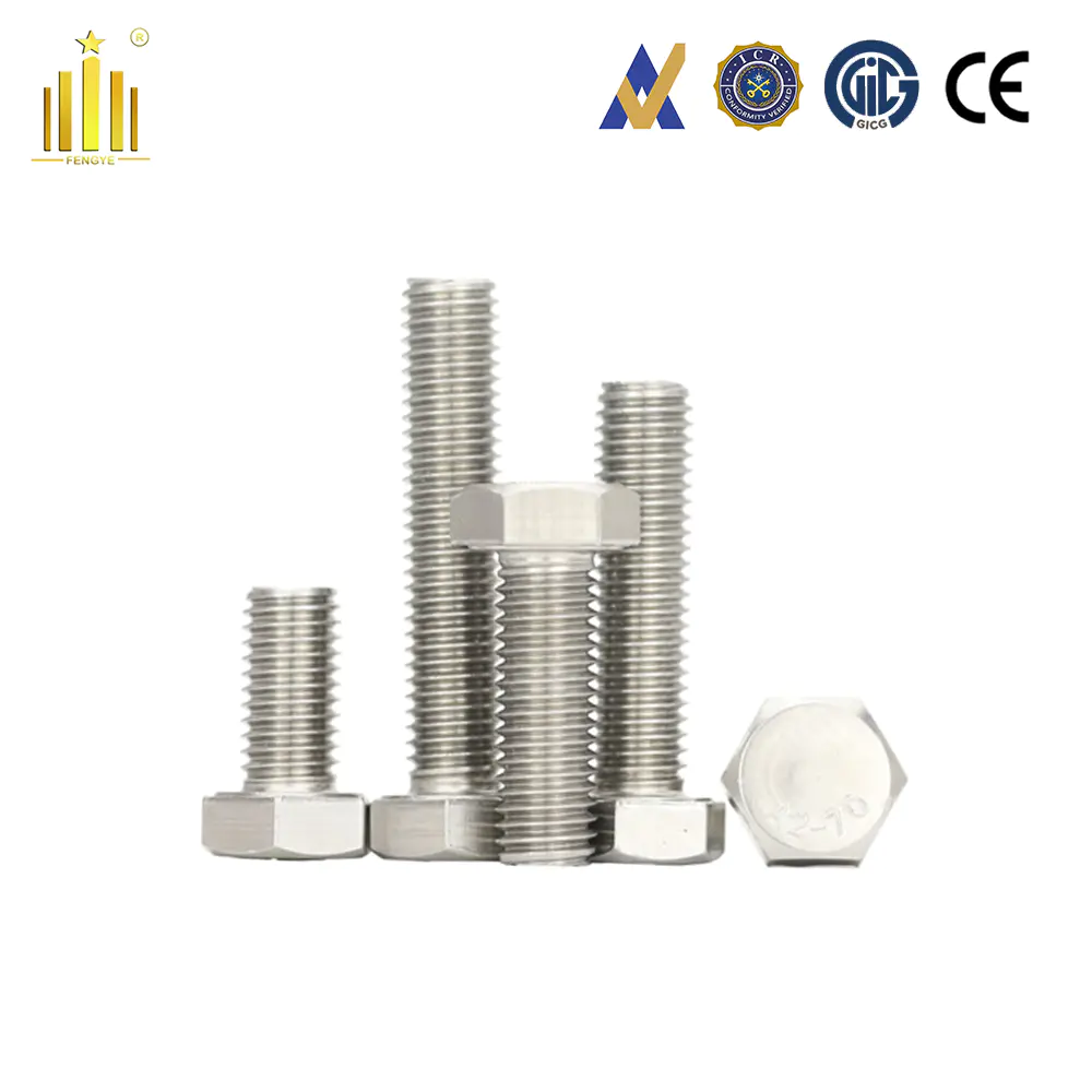 DIN 933 Standard Size M8 Length 16-25mm SS201/304/316 Hex Bolt General Industrial Fastener